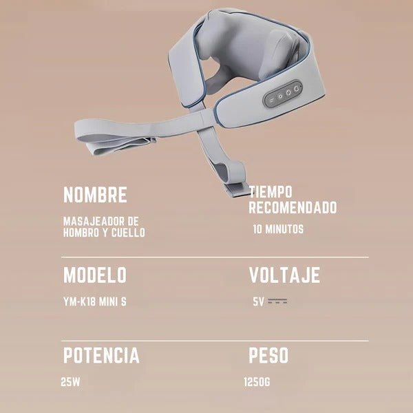 MASAJEADOR DE ESPALDA CUELLO Y HOMBROS SOLOCOMFORT™ - OLAA SHOP