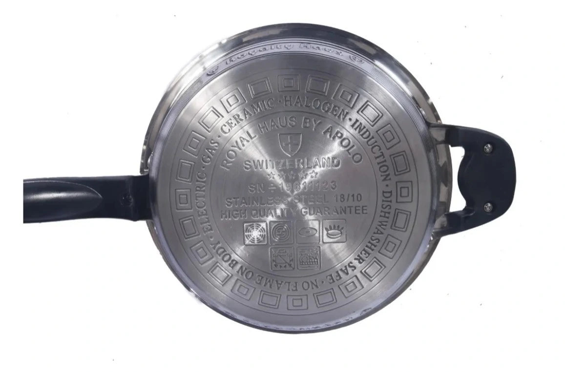 Batería de Cocina Acero Inoxidable 16pz. Royal (Grado Alimenticio)