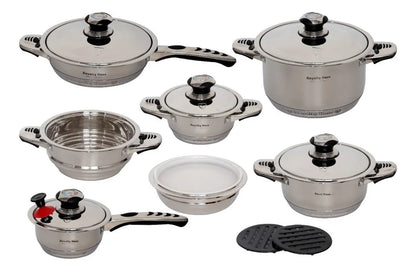 Batería de Cocina Acero Inoxidable 16pz. Royal (Grado Alimenticio)