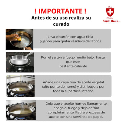Batería de Cocina Acero Inoxidable 16pz. Royal (Grado Alimenticio)