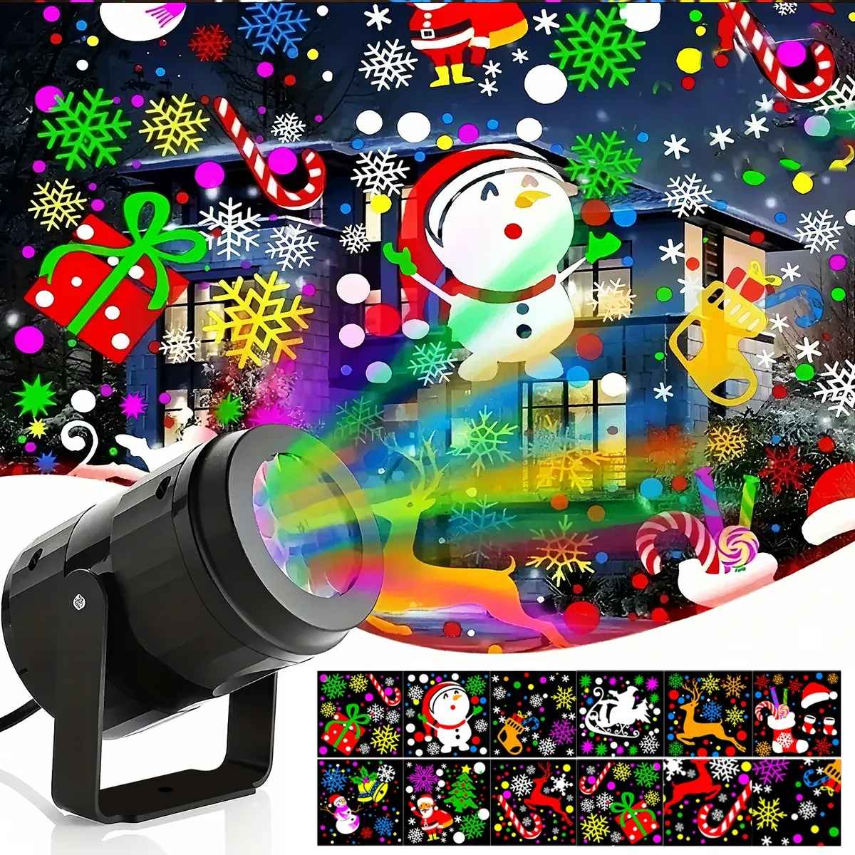 Proyector De Navidad Luces Led 16 Lámpara Diapositivas