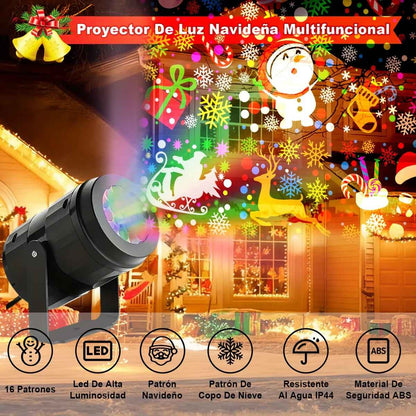 Proyector De Navidad Luces Led 16 Lámpara Diapositivas
