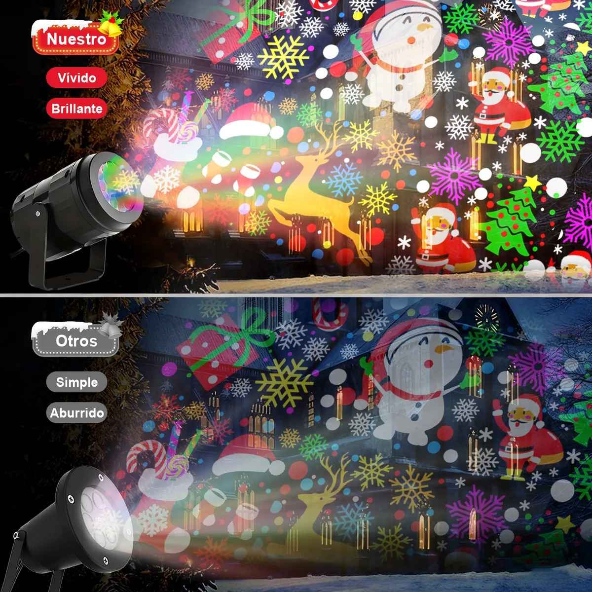 Proyector De Navidad Luces Led 16 Lámpara Diapositivas